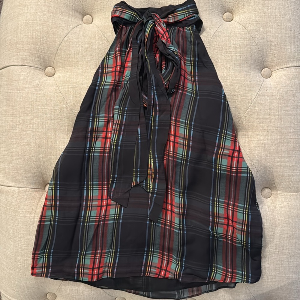 Chiffon Tartan Halter Top - Picture 3 of 4